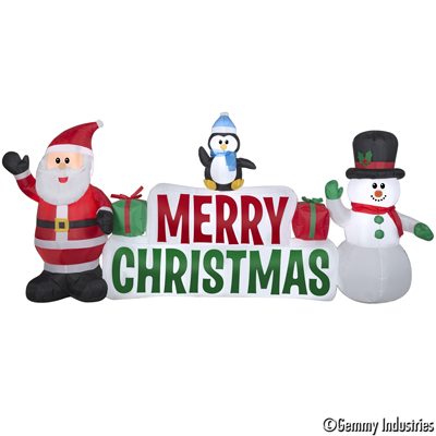 充氣-老公與聖誕快樂字 母牌