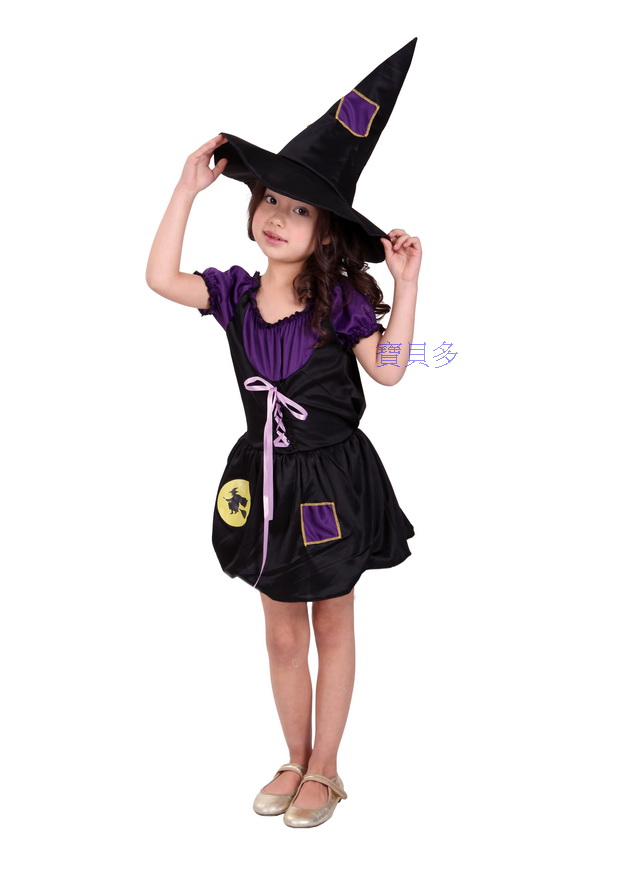 巫婆服裝/可愛紫黑小巫婆