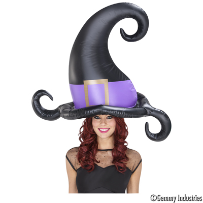 黑色巫婆充氣帽