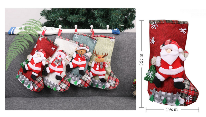 聖誕禮物袋/聖誕襪/麻布聖誕襪