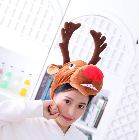 聖誕帽/聖誕麋鹿帽/紅鼻子麋鹿帽