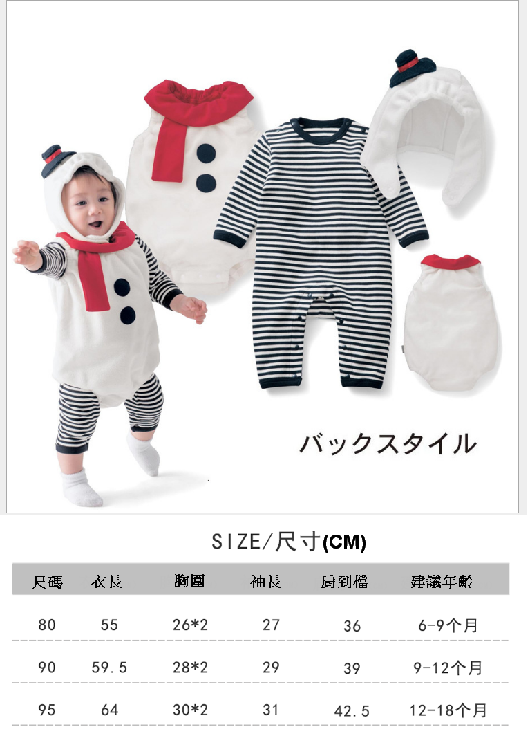 寶寶聖誕服/雪人服裝